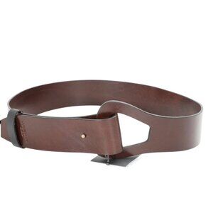 NWT Corneliani Women’s Wide Leather Statement Belt US 30 IT 75 Brown MSRP $395
